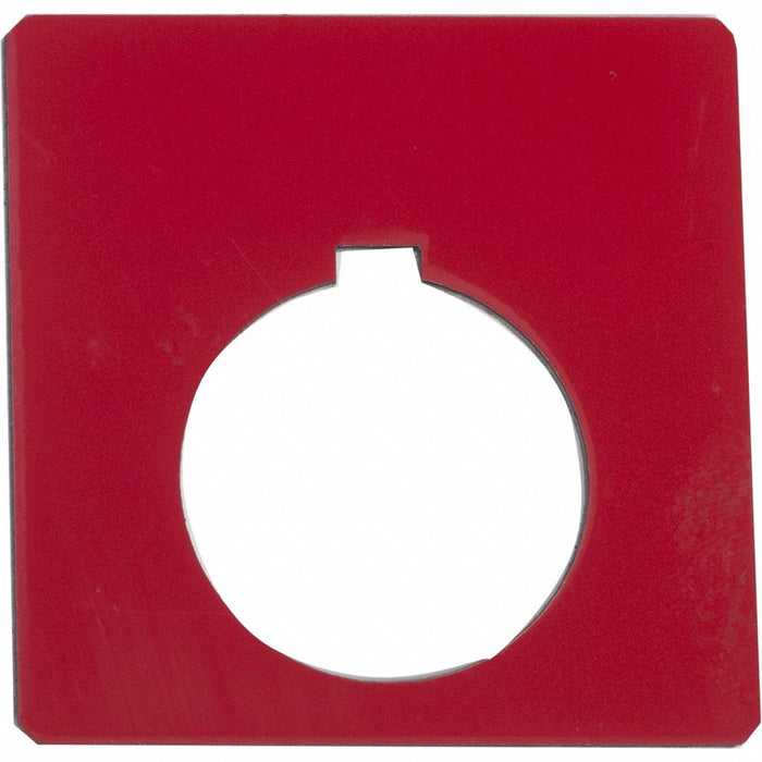 Legend Plate Plastic Red Square