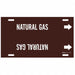 Pipe Marker Natural Gas 10 in H 24 in W