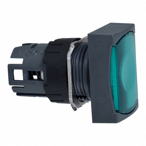 Flush Push Button Green No Lamp 16mm
