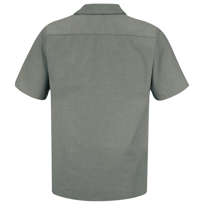 Men's Short Sleeve Striped Work Shirt
