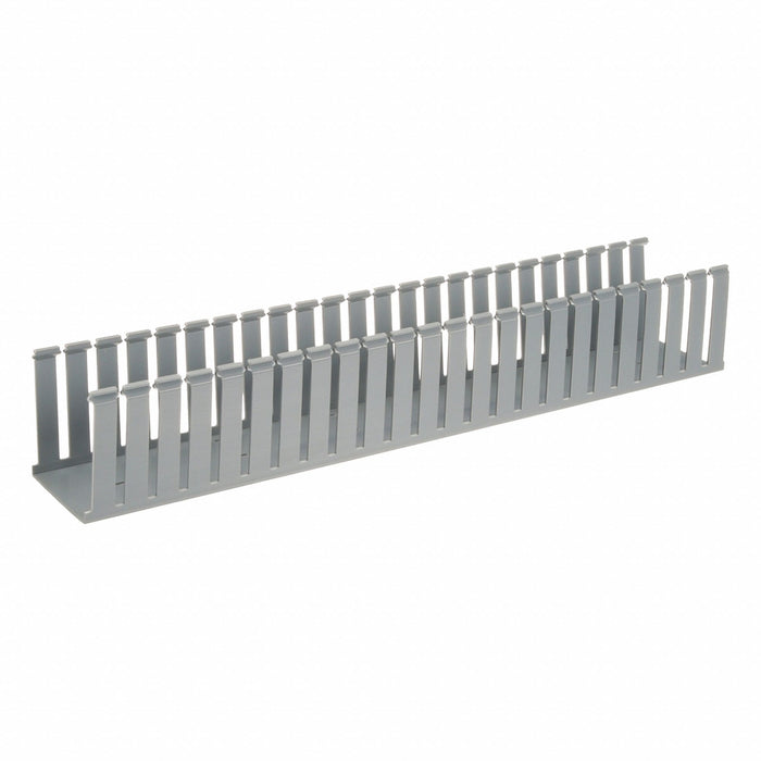 Wire Duct Wide Slot Gray 4.25 W x 4 D