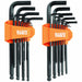 Hex Key Set Long Ball End SAE/Metric 22P