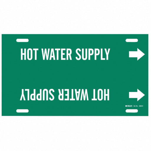 Pipe Mrkr Hot Water Supply 10in H 32in W