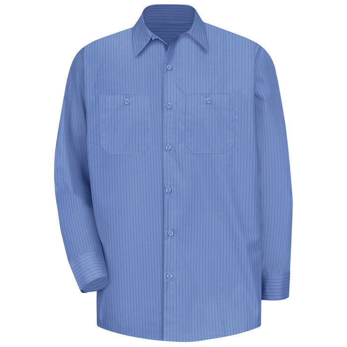 Men's Long Sleeve Industrial Stripe Work Shirt