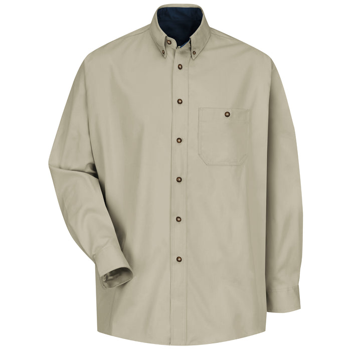 Men's Long Sleeve Cotton Contrast Dress Shirt