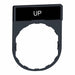 LegendPlate Up White/Blk/Red Rectangular