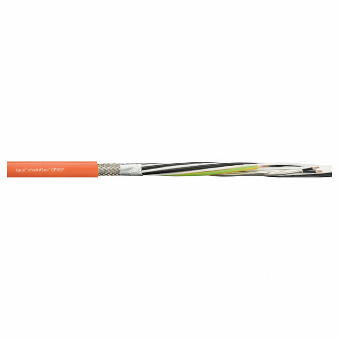 ServoMotorCable Orange 0.53in-OD 1000V