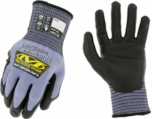 Knit Gloves 14.5 in L Gray 8 lb