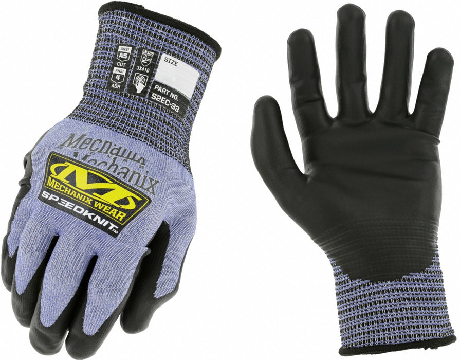 Knit Gloves 14.5 in L Gray 8 lb
