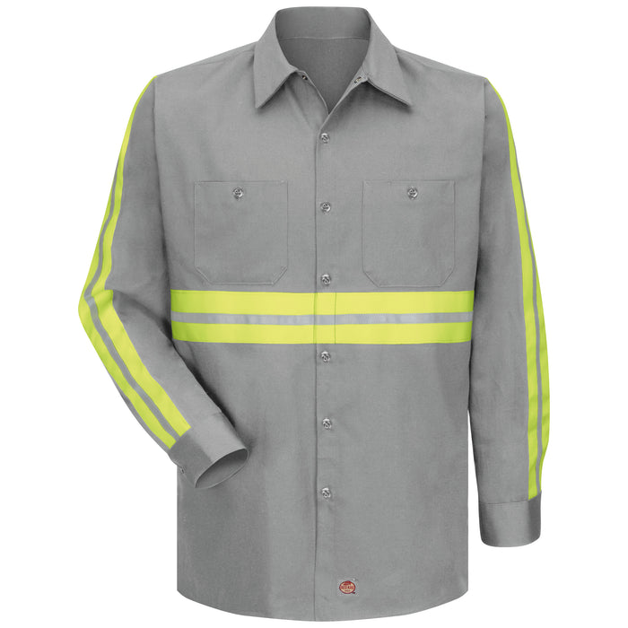 Men's Long Sleeve Wrinkle-Resistant Cotton Work Shirt