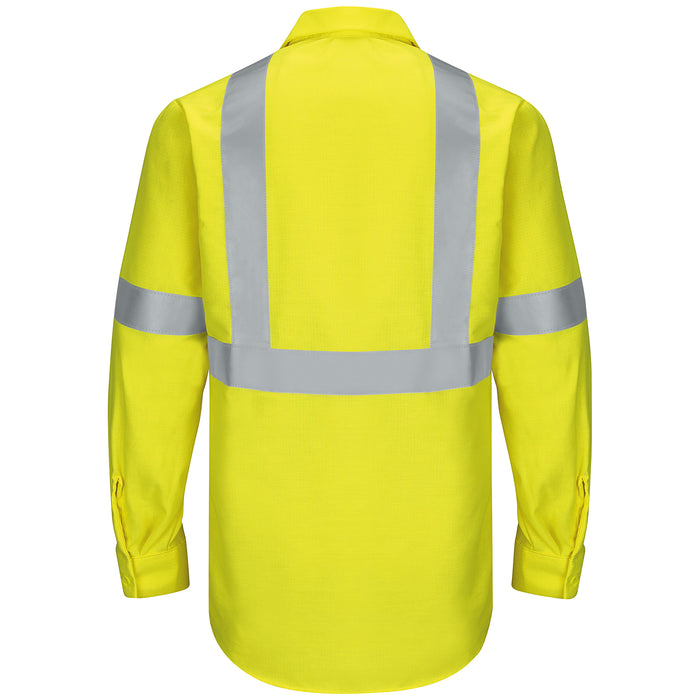 Men's Hi-Visibility Long Sleeve Ripstop Work Shirt - Type R, Class 2