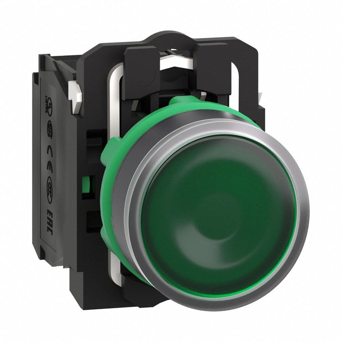IllumPushButton FullVoltage Green 2NO