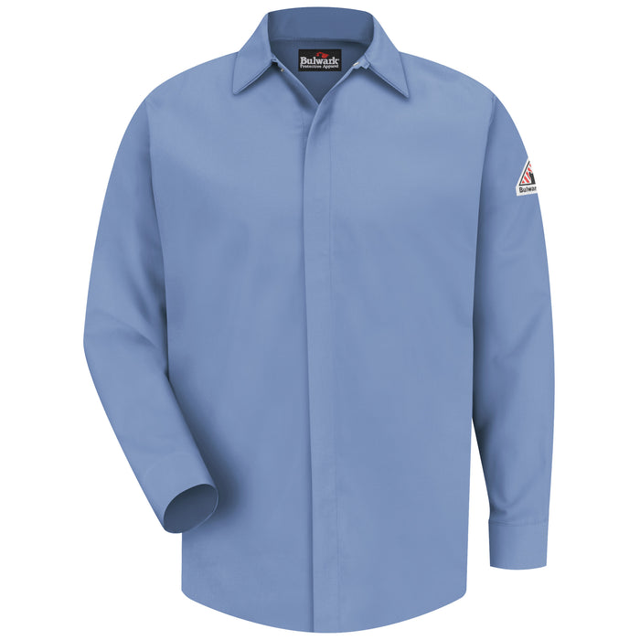 Men's Midweight FR Pocketless Concealed-Gripper Work Shirt