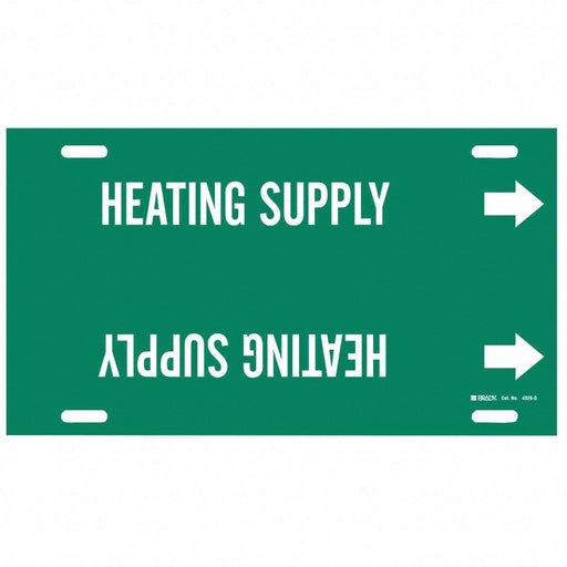 Pipe Marker Heating Supply 10in H 24in W