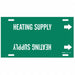 Pipe Marker Heating Supply 10in H 24in W