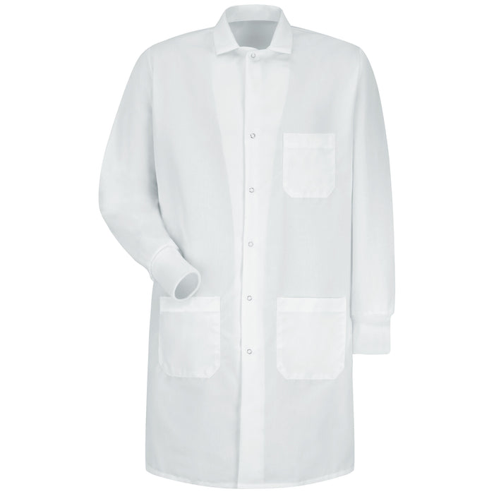 Unisex Specialized Cuffed Lab Coat with Exterior Pocket