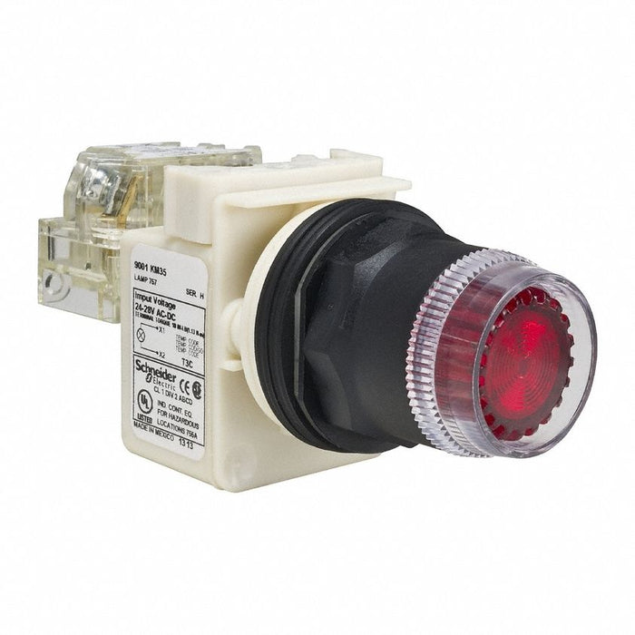 Extended Push Button Red LED 30mm