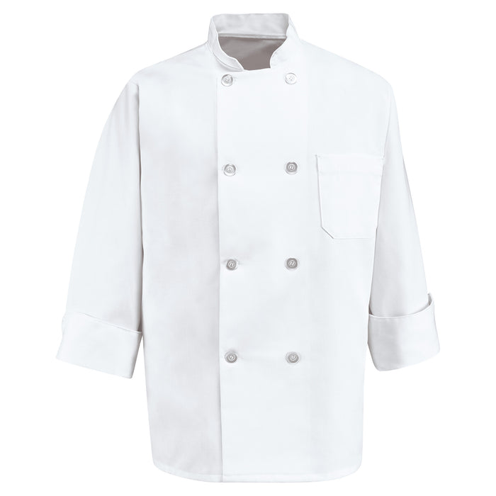Eight Pearl Button Chef Coat