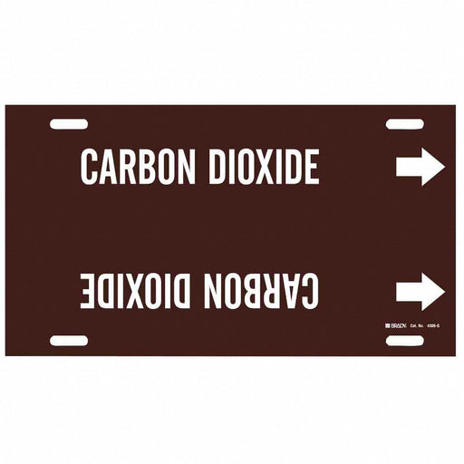 Pipe Marker Carbon Dioxide 10in H 24in W
