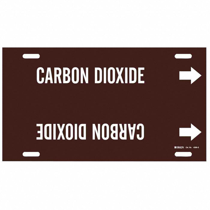 Pipe Marker Carbon Dioxide 10in H 24in W
