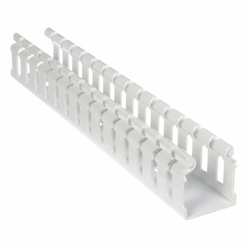 Wire Duct Wide Slot White L 6 Ft