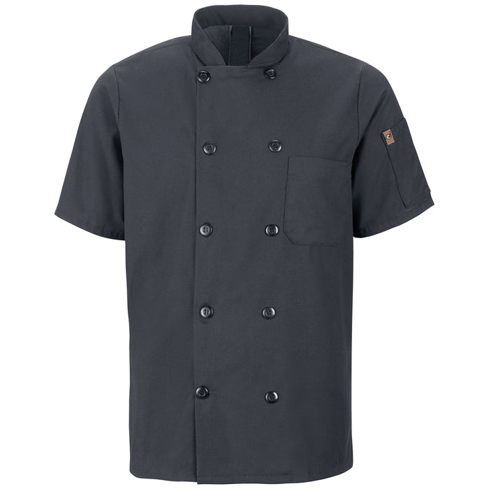 Men's Short Sleeve Chef Coat with OilBlok + MIMIX®