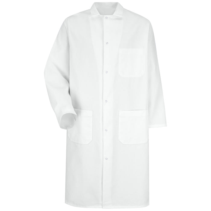 Gripper-Front Butcher Frock with Interior Pocket