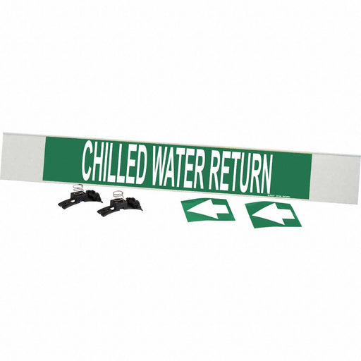 Pipe Mrkr Chilled Watr Rtrn 4in H 24in W