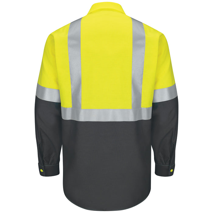 Men's Hi-Visibility Long Sleeve Ripstop Work Shirt - Type R, Class 2