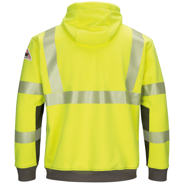 Men's Hi-Visibility Color Block Pullover Fleece Sweatshirt