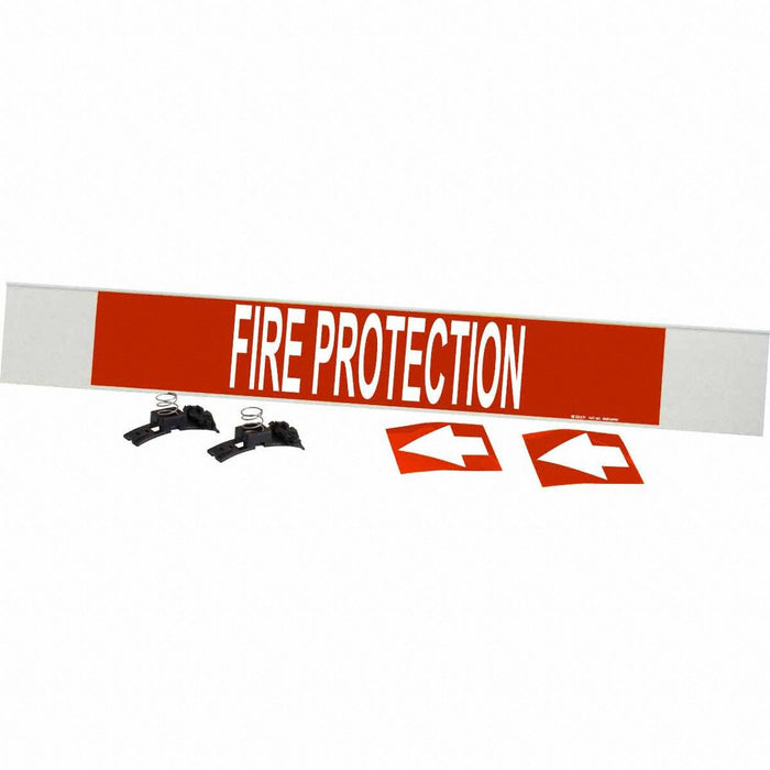 Pipe Marker Fire Protection 4in H 24in W