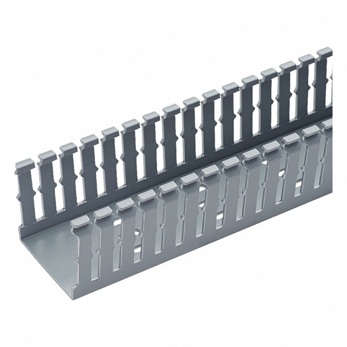 Wire Duct Narrow Slot Gray 1.26W x 1.5D
