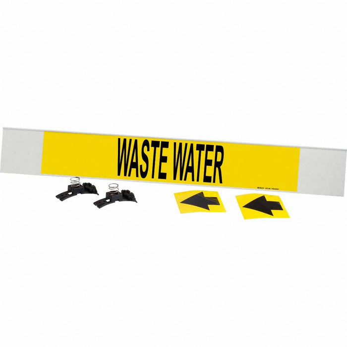 Pipe Marker Waste Water 4 in H 24 in W