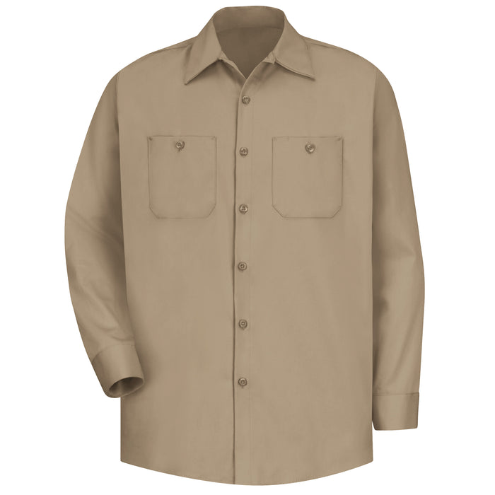 Men's Long Sleeve Wrinkle-Resistant Cotton Work Shirt