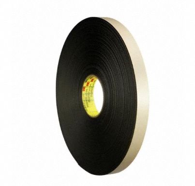 Foam Tape Black 5 yd L 1/2 in W