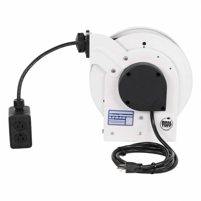 Cord Reel White 125V AC Indoor