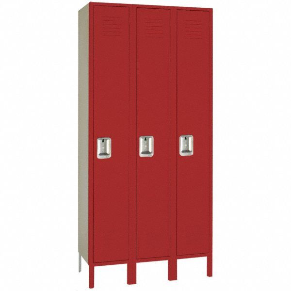 Wrdrb Lckr 1x3Lckr Red 66 x36 x18 Assm