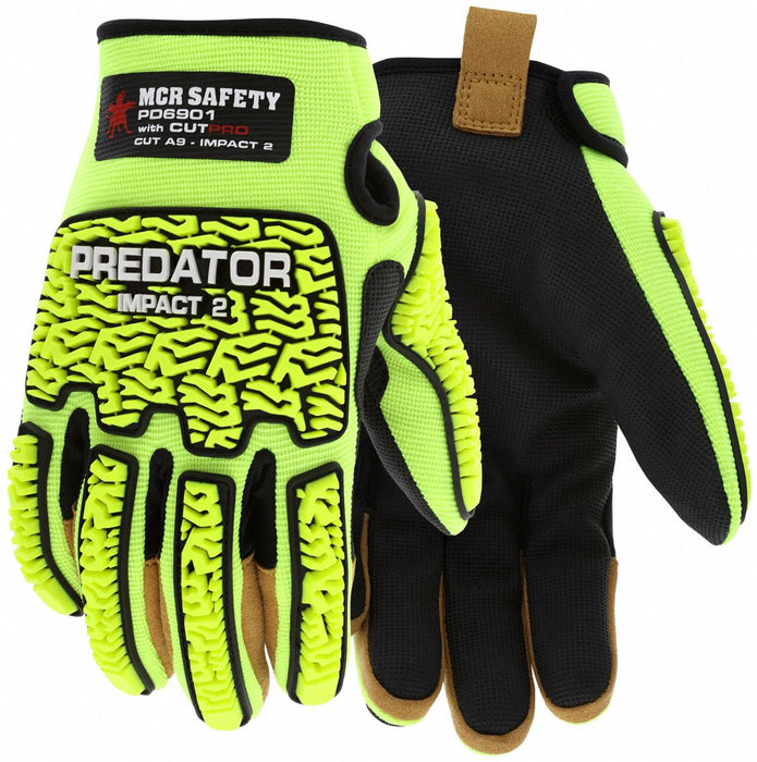 Mechanics Gloves S Lime Hook-and-Loop