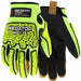 Mechanics Gloves L Lime Hook-and-Loop