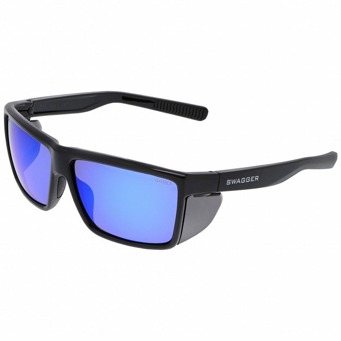 Safety Glasses Blue Polarized Black