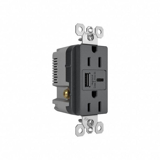 USBChargerRecept 15 A Graphite Type A/C
