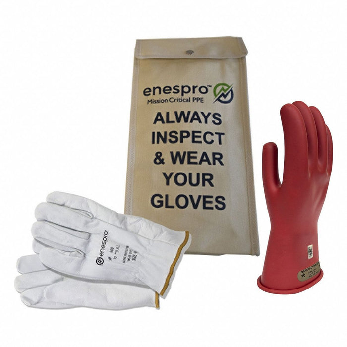Electrical-InsulatingGloveKit Size10 Red