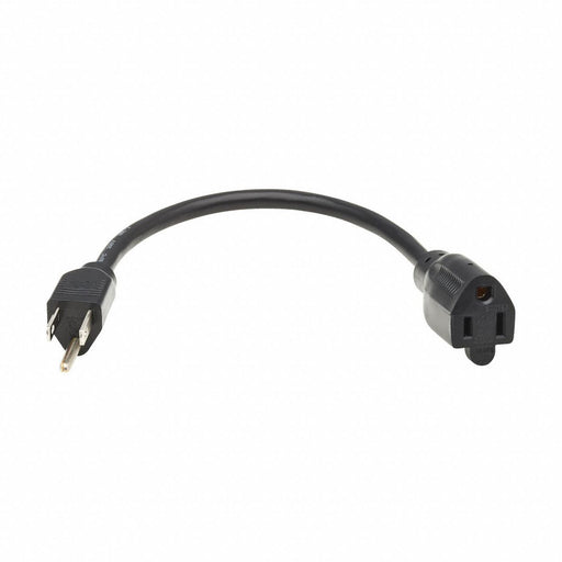 Power Cord 1 ft Black 16 AWG