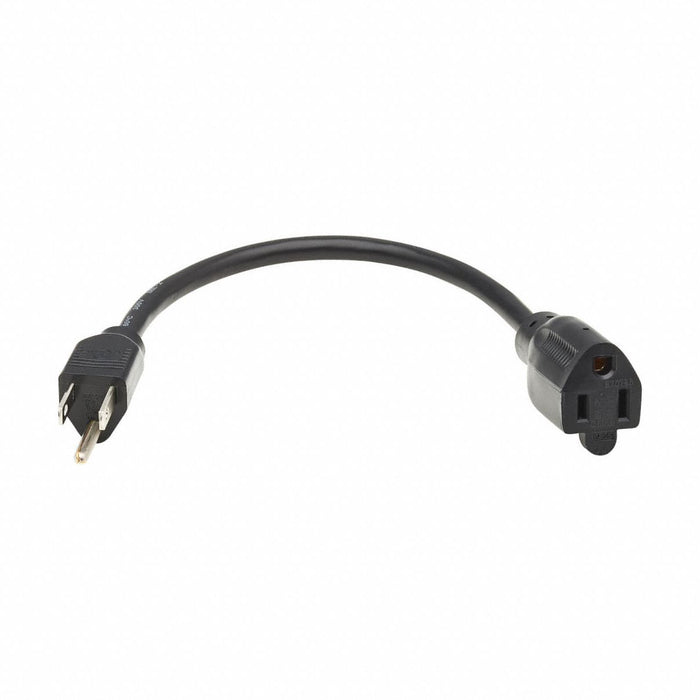 Power Cord 1 ft Black 16 AWG