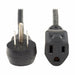 Power Cord 1 ft Black 16 AWG