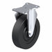 Plate Caster Rigid Rubber 6 3/16 H