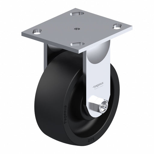 Plate Caster Rigid Nylon 6 1/2 H