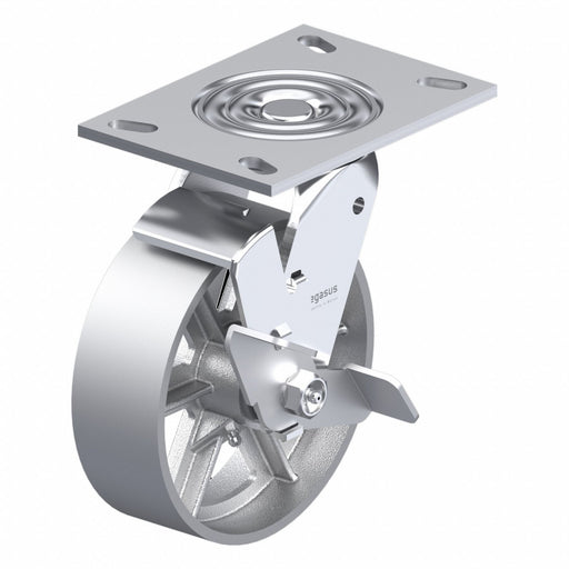 Plate Caster Swivel Iron 6 1/2 H