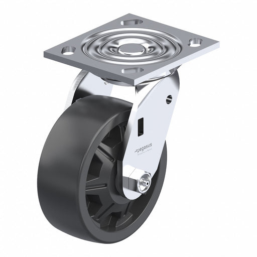 Plate Caster Swivel Nylon 6 1/2 H