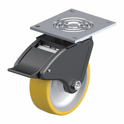 Plate Caster Swivel Polyurethane 7 1/2 H